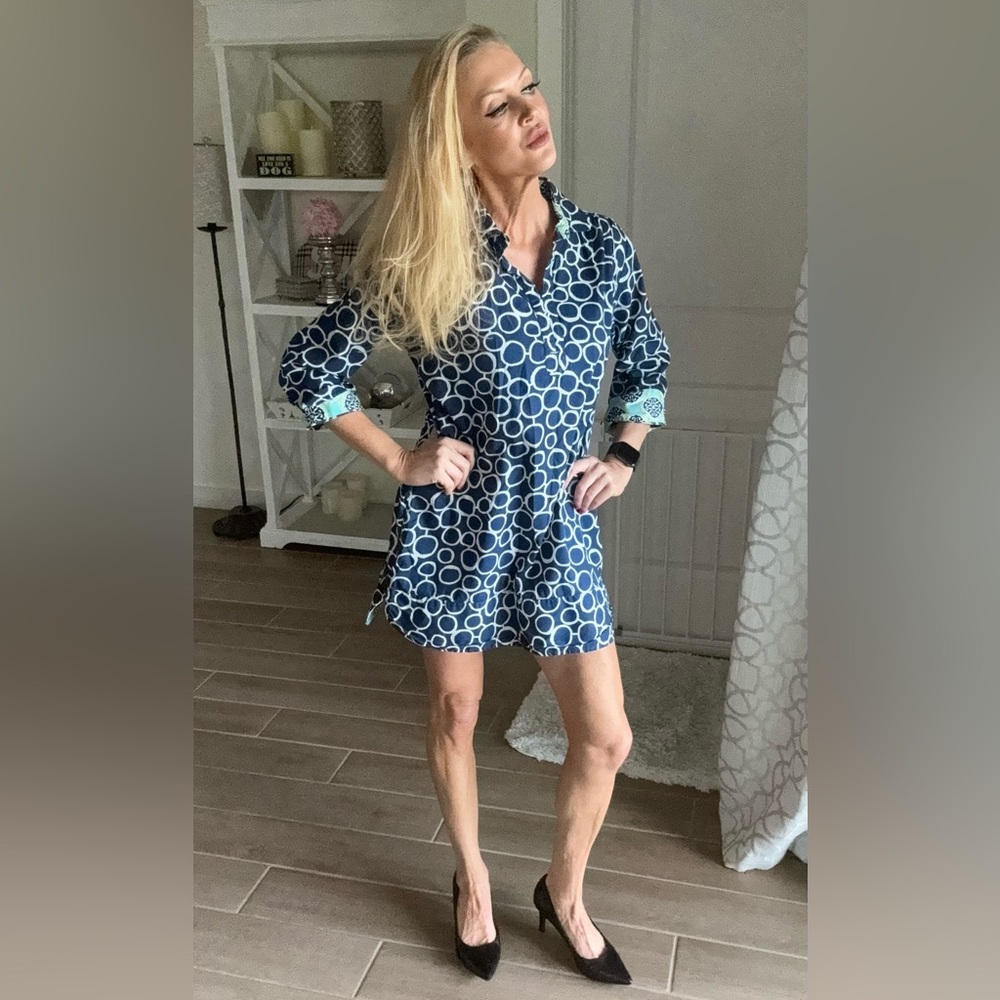 Barbara Kat’s “Dizzy Lizzy” cotton Chatham dress size medium.